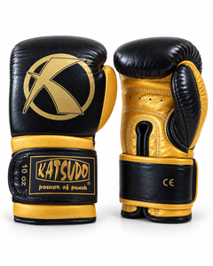 Katsudo boksarske rokavice Fight, črno zlate