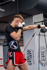 Katsudo šortky na thajský box Huricane, červené