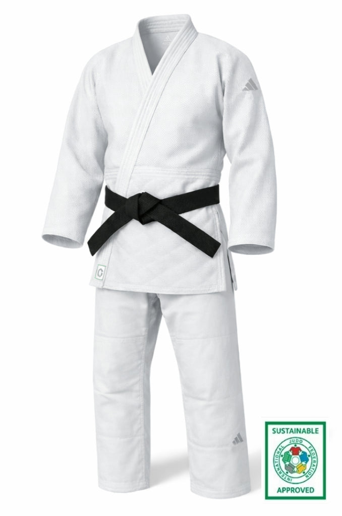 Adidas JU kimono Champion III IJF Regular fit 750g s logom, biele