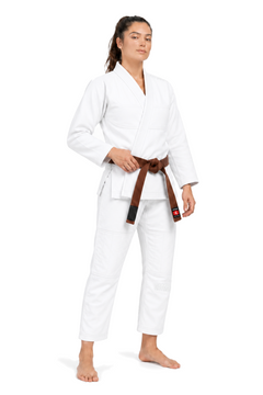 Katsudo Yori γυναικείο Jiu Jitsu κιμονό 450g, λευκό