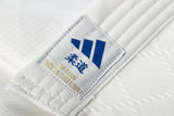 Adidas JU κιμονό με μπλε ρίγες Club 350 g, λευκό