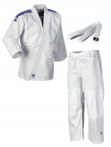 Adidas JU κιμονό με μπλε ρίγες Club 350 g, λευκό