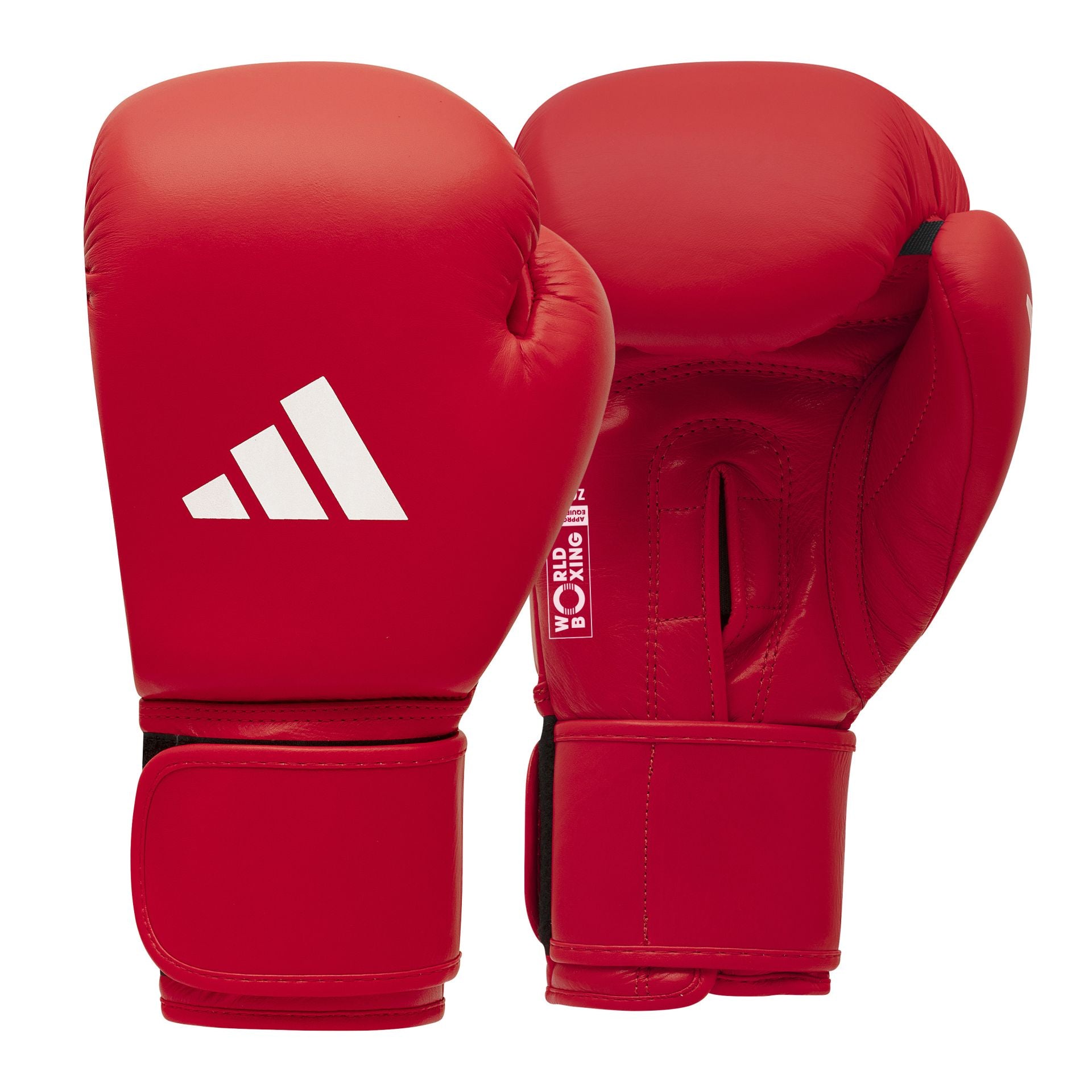 Adidas kožené rukavice World of boxing, červené