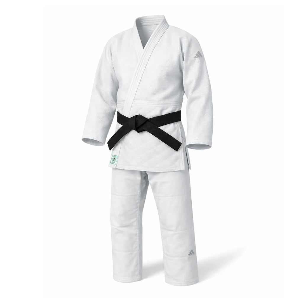 Adidas JU Kimono Champion III IJF Regular Fit 750 g mit Logo, weiß